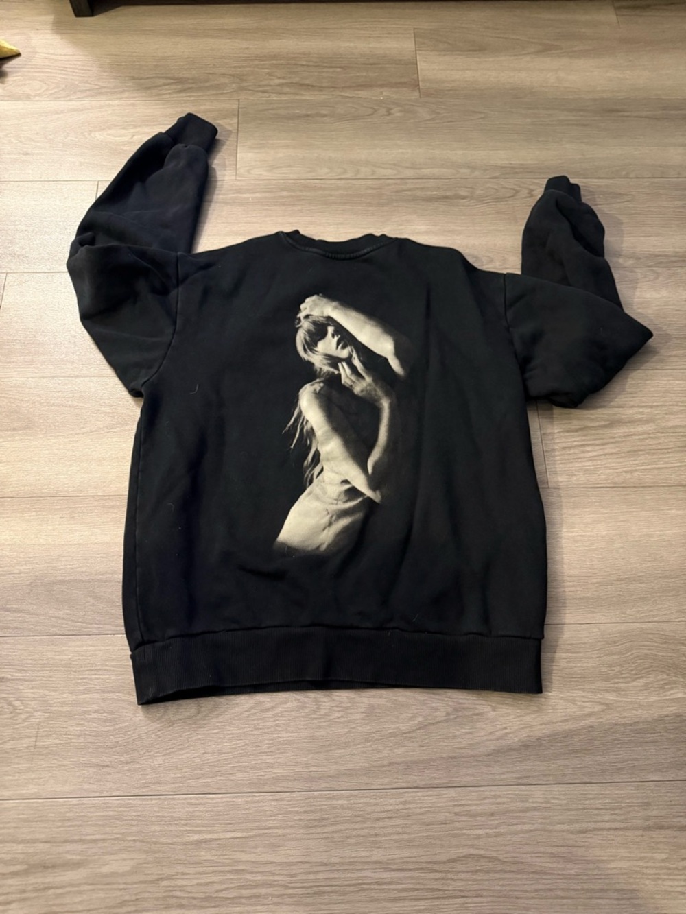 Taylor Swift-The Tortured Poets Department Black Logo Sweatshirt - Picture 2 of 2